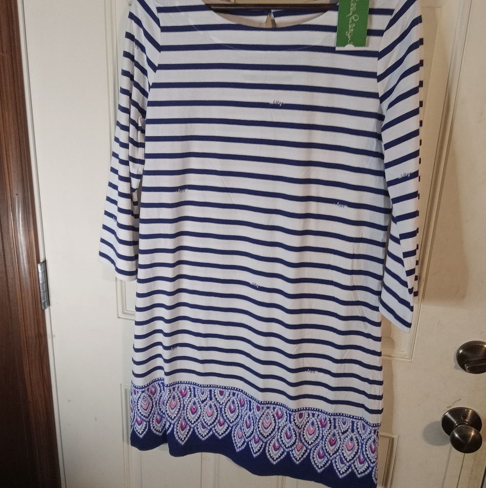Lilly Pulitzer bright navy "Bay Dress".
